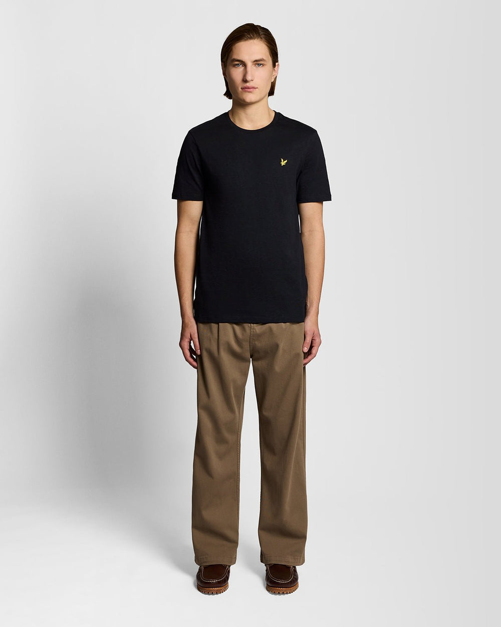 Lyle & Scott Mens Fine Cotton Slub T-Shirt | Jet Black