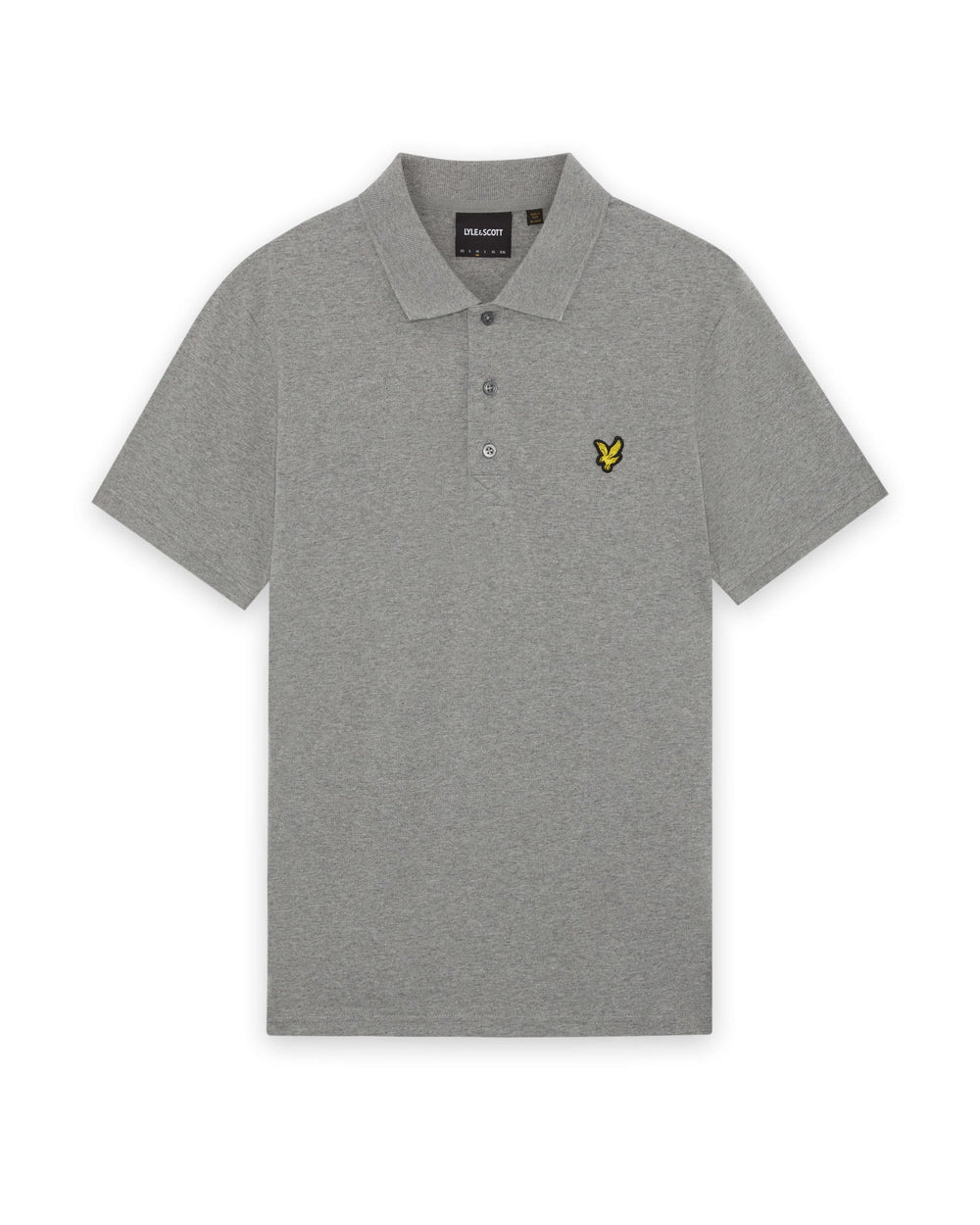 Lyle & Scott Mens Cotton Jersey Polo Shirt | Mid Grey Marl
