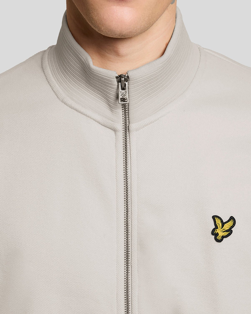 Lyle & Scott Mens Cotton Blend Track Jacket | Pink Tile