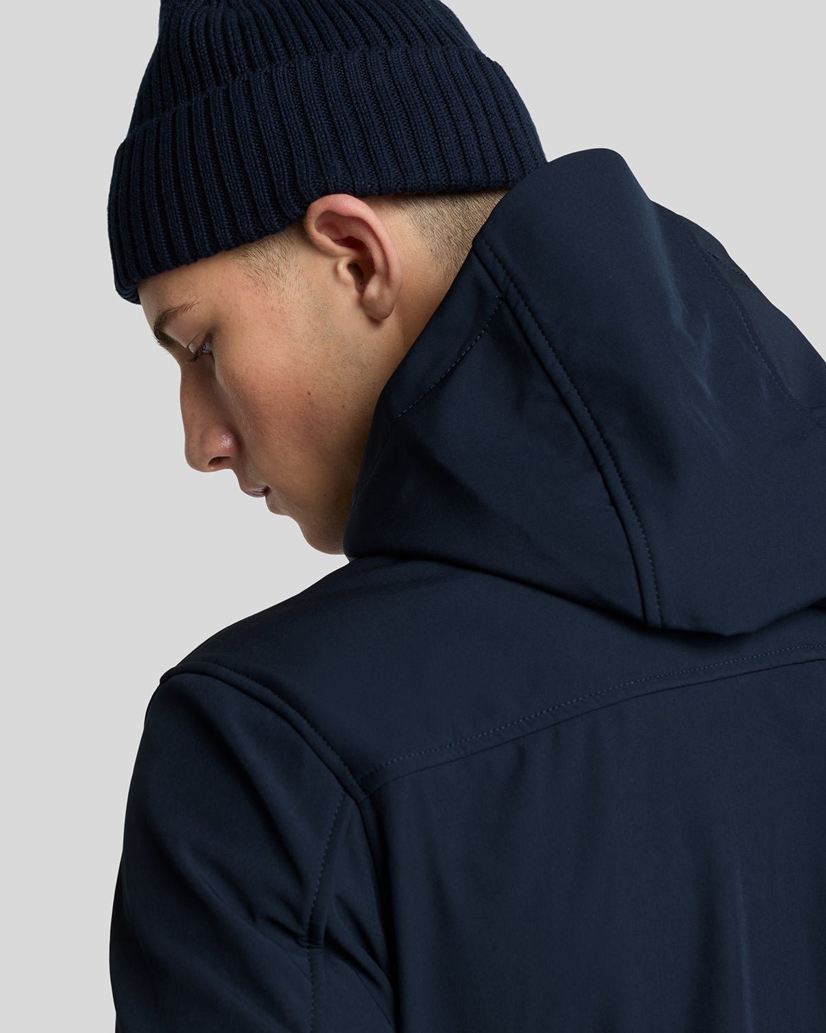 Lyle & Scott Mens Fleece Lined Softshell Jacket | Dark Navy