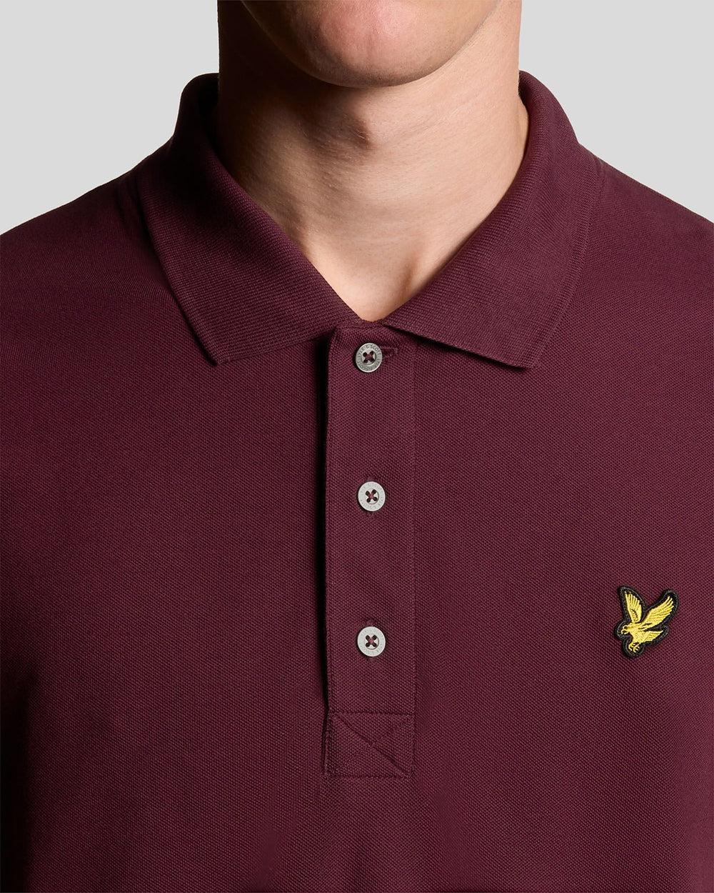 Lyle & Scott Mens Cotton Polo Shirt | Burgundy