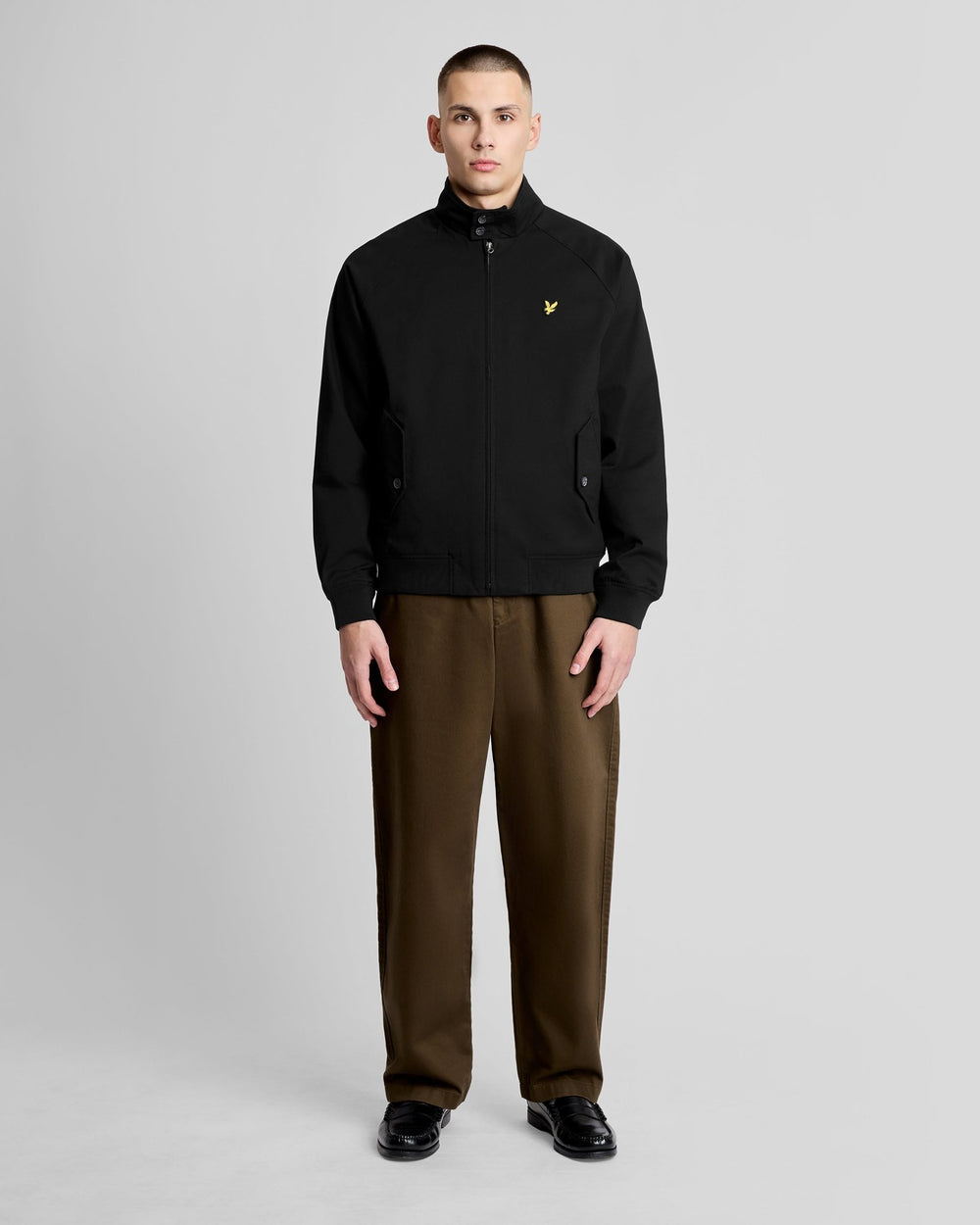 Lyle & Scott Mens Cotton Harrington Jacket | Jet Black