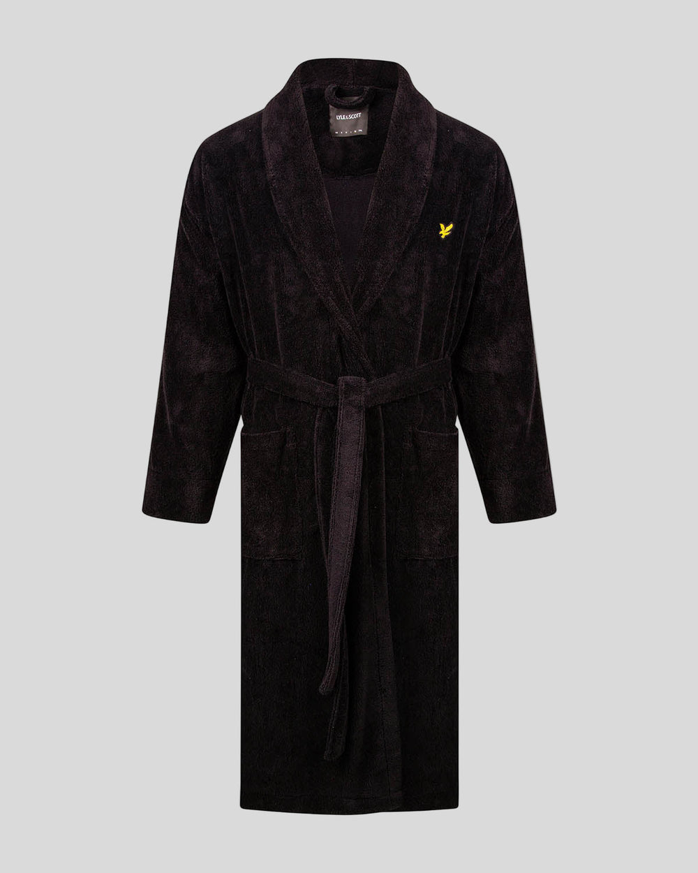Lyle & Scott Mens Towelling Dressing Gown | Jet Black