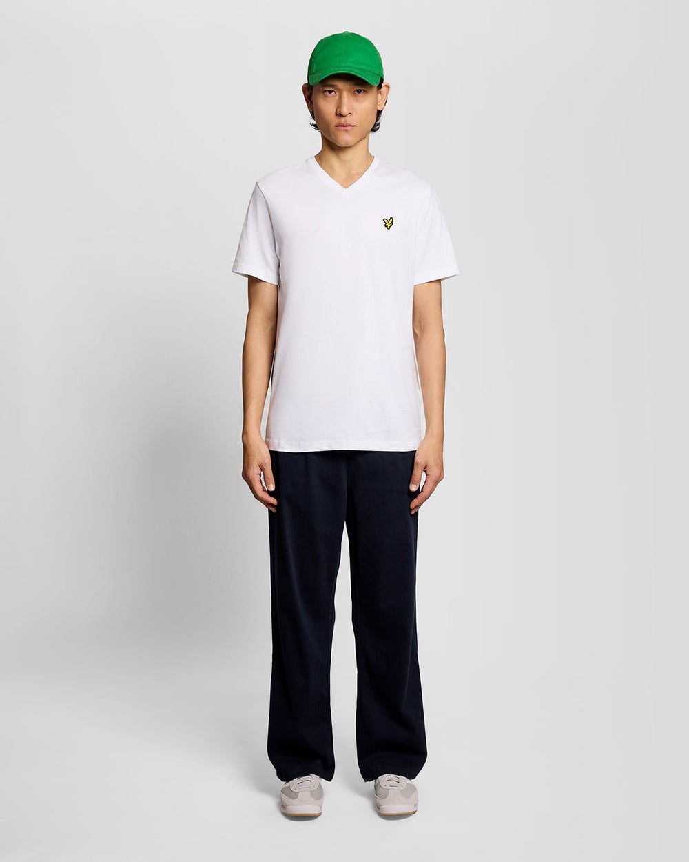 Lyle & Scott Mens Cotton V-Neck T-Shirt | White