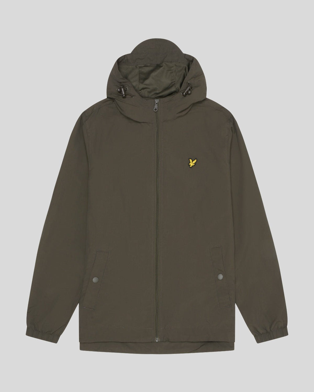 Lyle & Scott Mens Water Resistant Hooded Jacket | Olive
