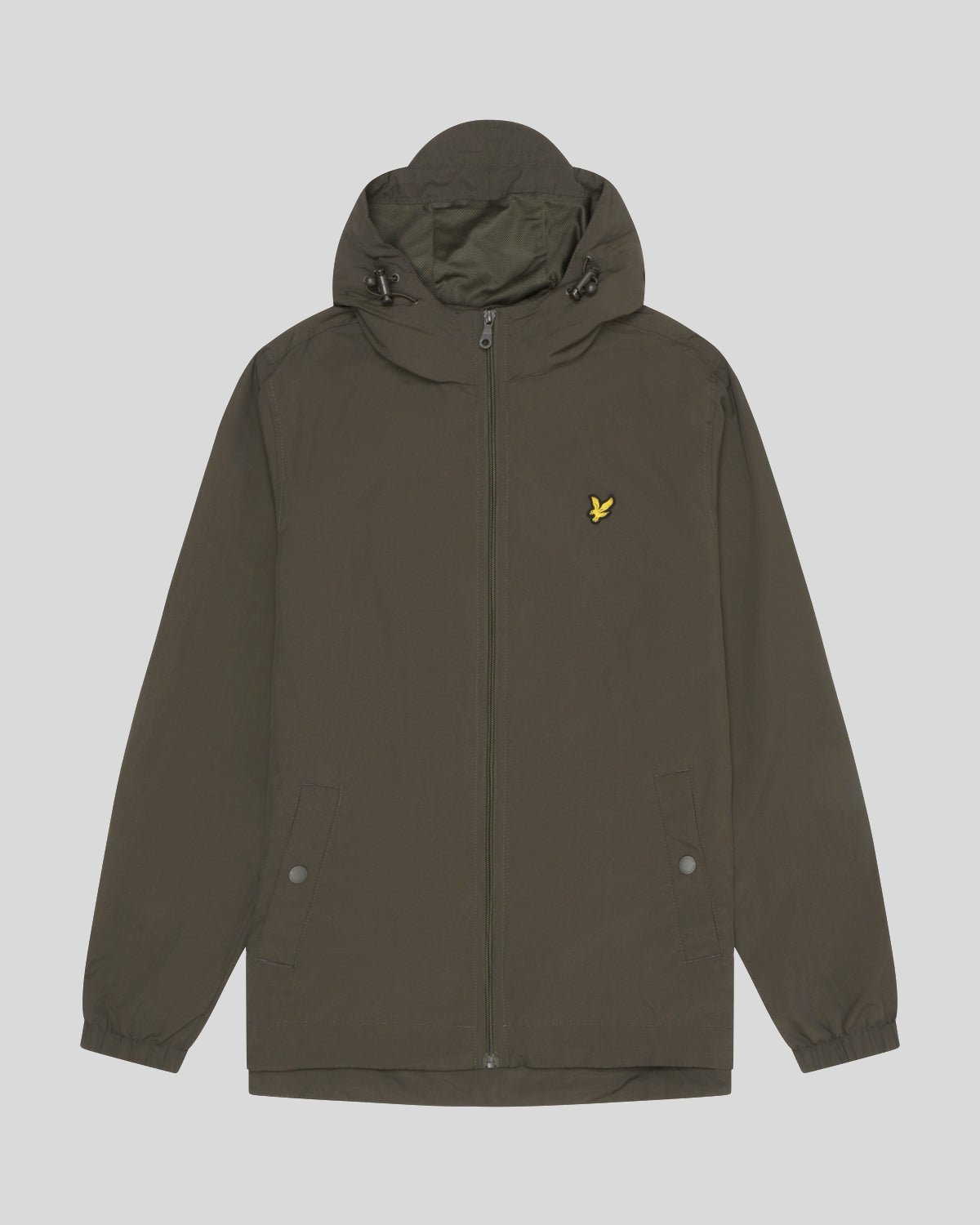 Lyle & Scott Mens Water Resistant Hooded Jacket | Olive