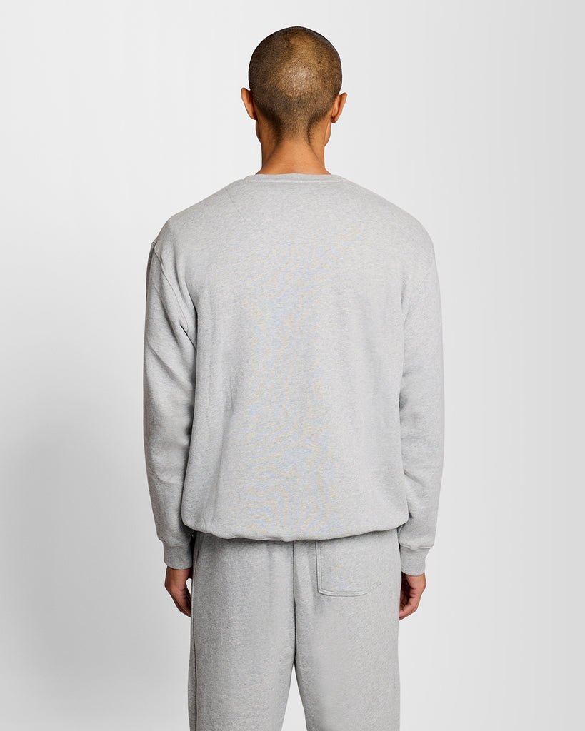 Lyle & Scott Mens Lounge Crew Neck Sweatshirt | Light Grey Marl