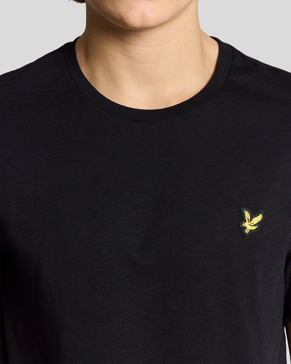 Lyle & Scott Mens Fine Cotton Slub T-Shirt | Jet Black