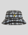 Lyle & Scott Tartan Bucket Hat | Jet Black / White