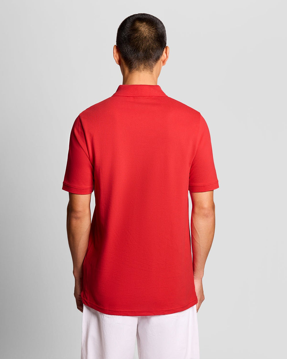 Lyle & Scott Mens Placket Tipped Polo Shirt | Cherry Red