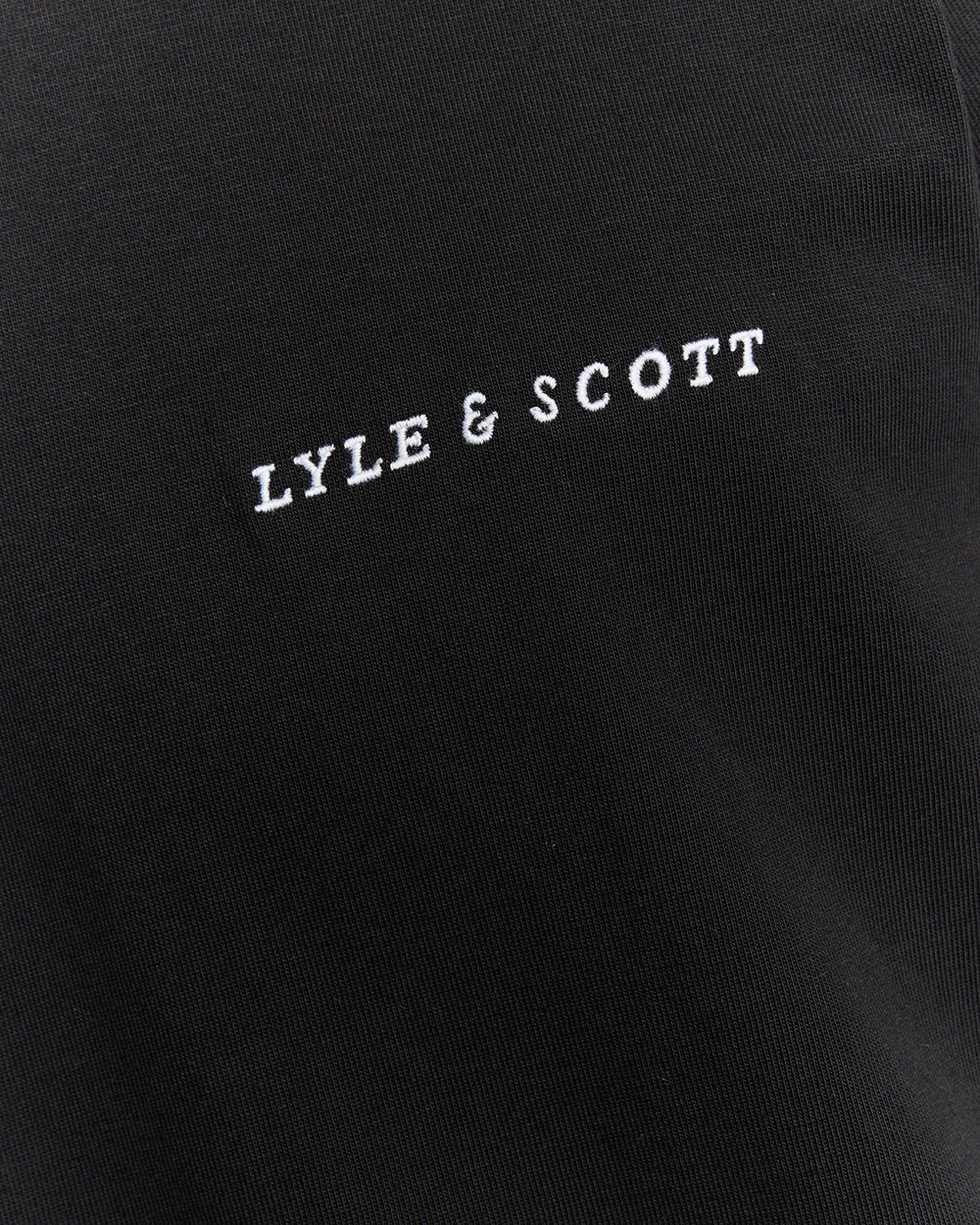 Lyle & Scott Mens Linen Blend Raglan T-Shirt | Jet Black