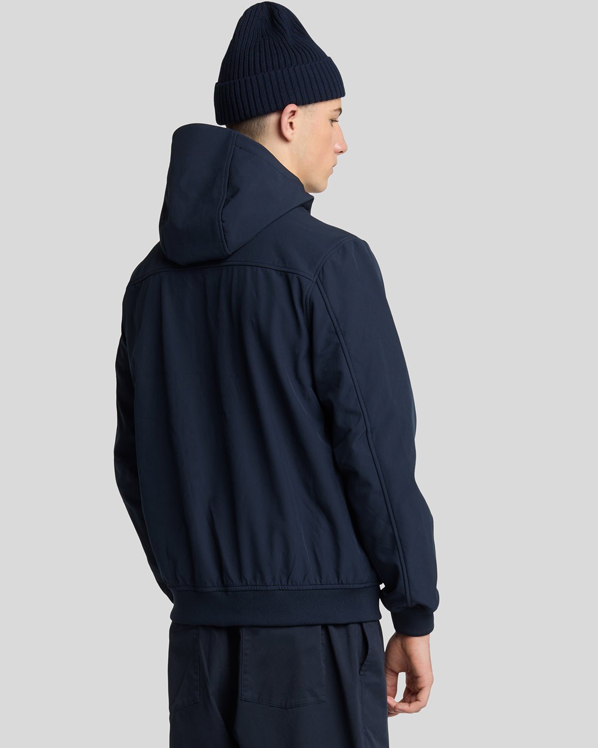 Lyle & Scott Mens Fleece Lined Softshell Jacket | Dark Navy