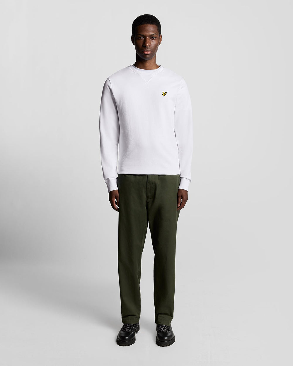 Lyle & Scott Mens Crew Neck Sweatshirt | White