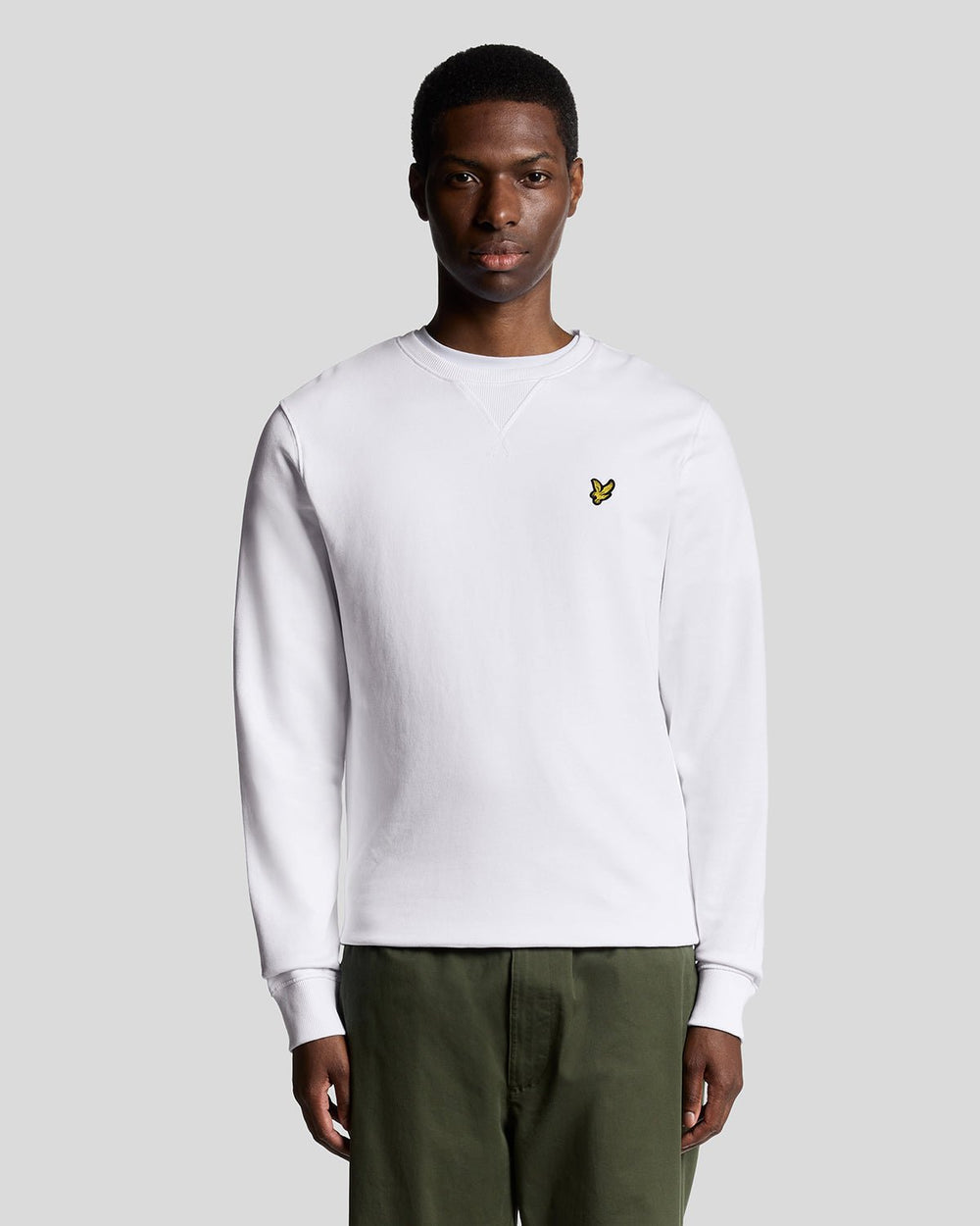 Lyle & Scott Mens Crew Neck Sweatshirt | White