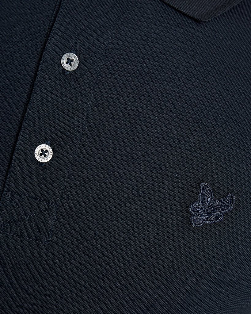 Lyle & Scott Mens Superfine Cotton Polo Shirt | Dark Navy