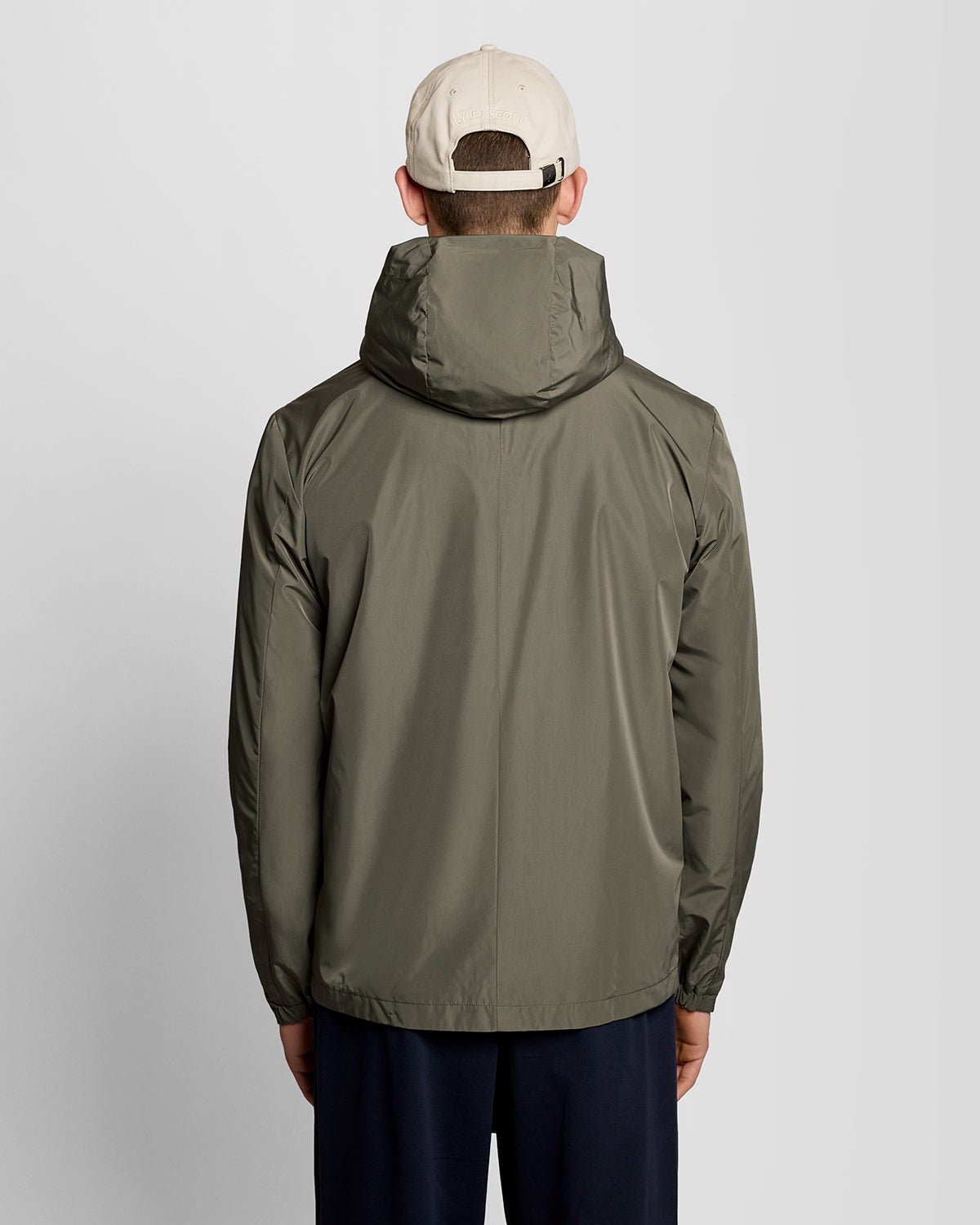 Lyle & Scott Mens Lightweight Hooded Jacket | Khaki Ash