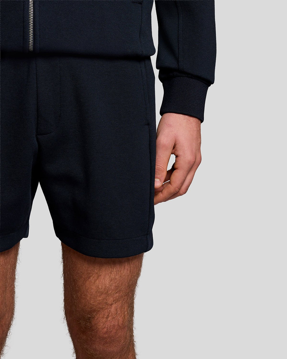 Lyle & Scott Mens Cotton Blend Track Sweat Shorts | Dark Navy