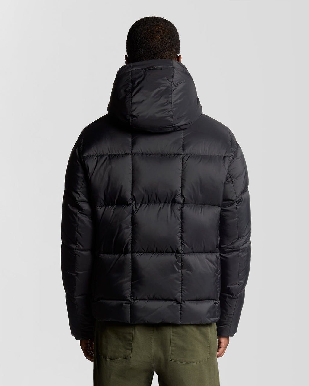 Lyle & Scott Mens Square Cocoon Puffer Jacket | Lacquer