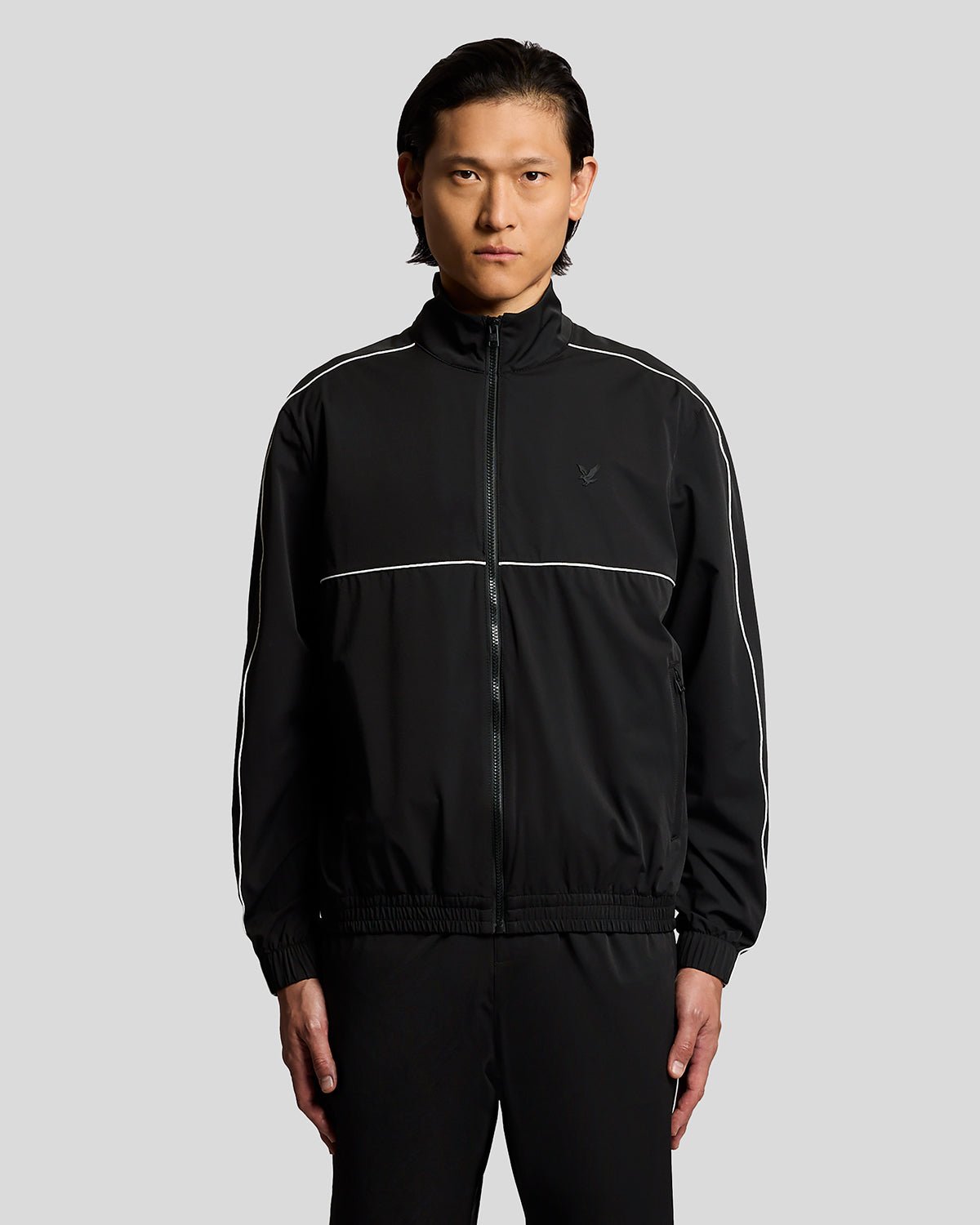 Lyle & Scott Mens Lightweight Track Jacket | Jet Black