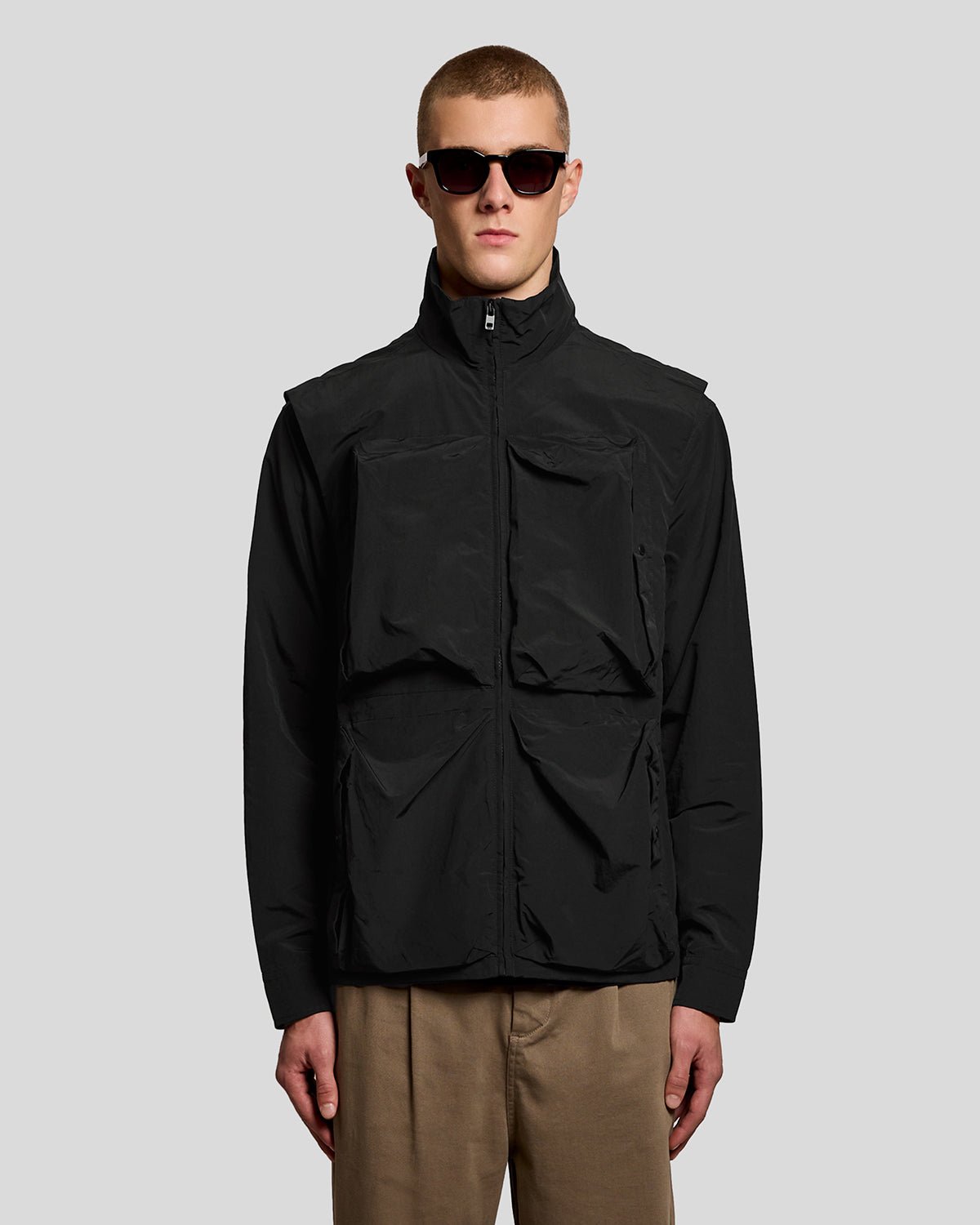 Lyle & Scott Mens Lightweight Ripstop Gilet | Jet Black