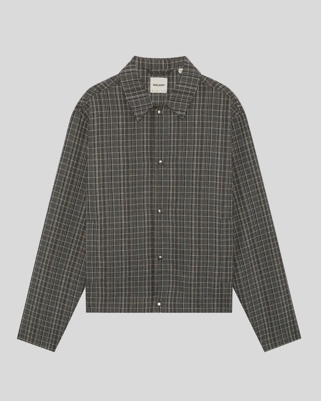 Lyle & Scott Mens Lightweight Check Overshirt | Lacquer