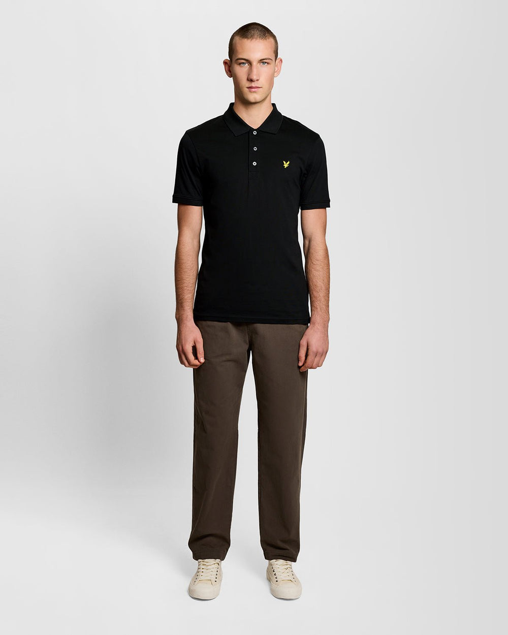Lyle & Scott Mens Cotton Jersey Polo Shirt | Jet Black