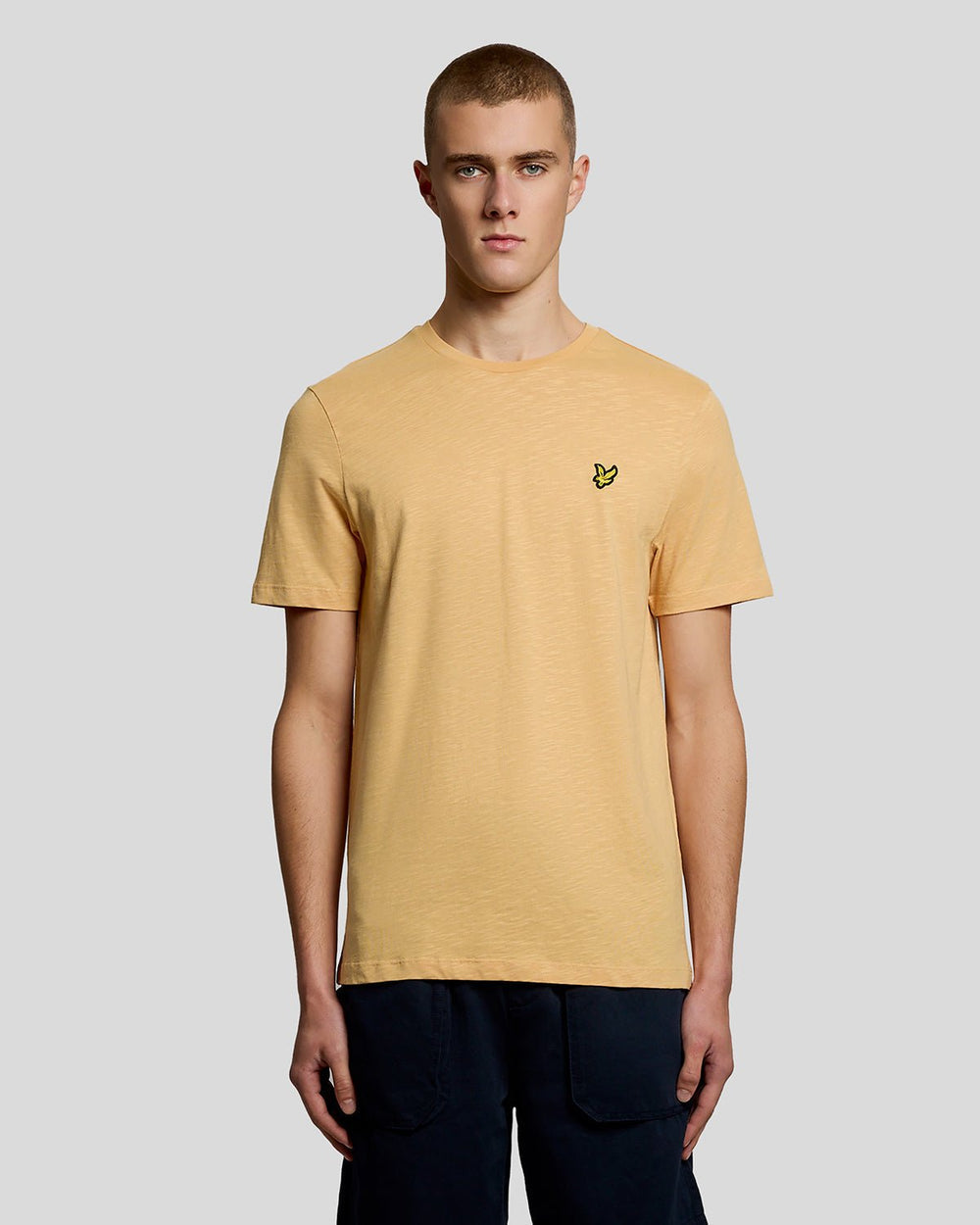 Lyle & Scott Mens Fine Cotton Slub T-Shirt | Honeycomb Yellow