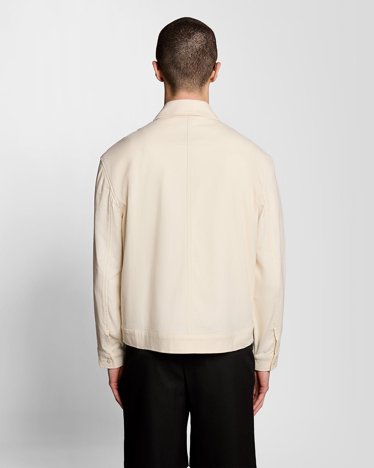 Lyle & Scott Mens Pintuck Zip-Through Jacket | Radiant Ecru