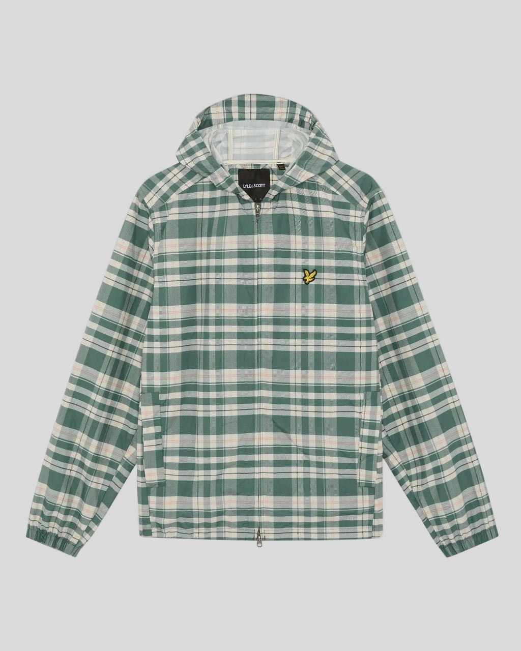 Lyle & Scott Mens Tartan Lightweight Hooded Jacket | Everglade