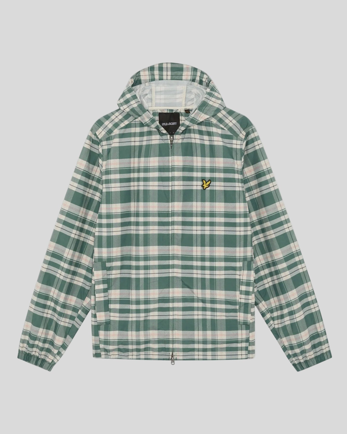 Lyle & Scott Mens Tartan Lightweight Hooded Jacket | Everglade