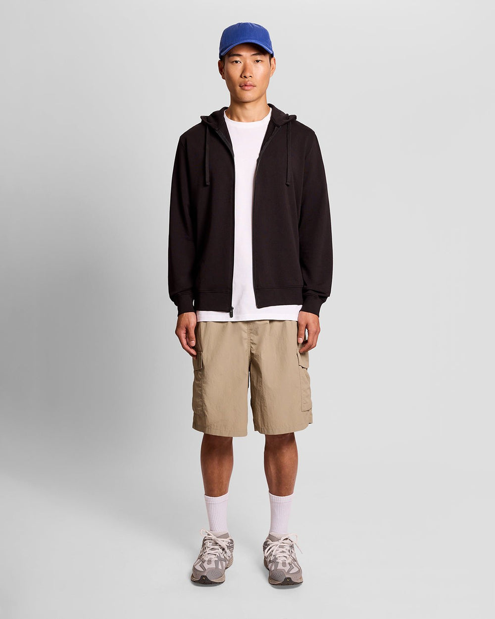 Lyle & Scott Mens Lightweight Lounge Zip Hoodie | Jet Black