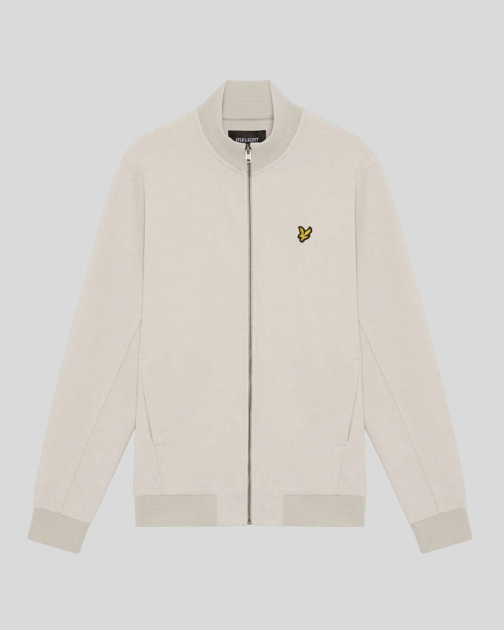 Lyle & Scott Mens Cotton Blend Track Jacket | Pink Tile