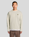 Lyle & Scott Mens Raised Jacquard Crew Neck Sweatshirt | Putty