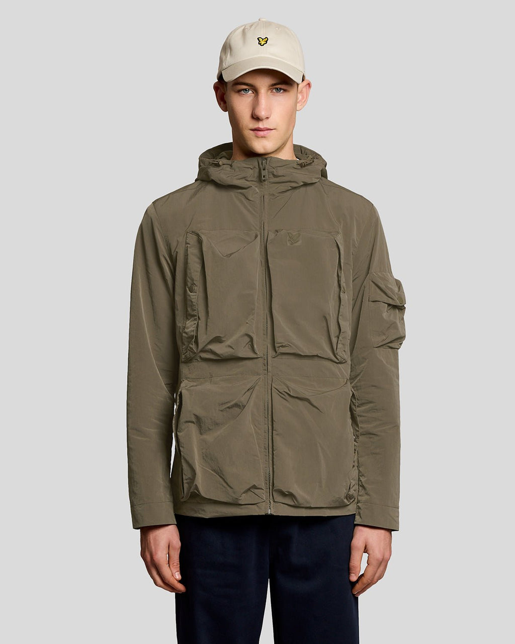 Lyle & Scott Mens Lightweight Windbreaker Jacket |  Khaki Ash