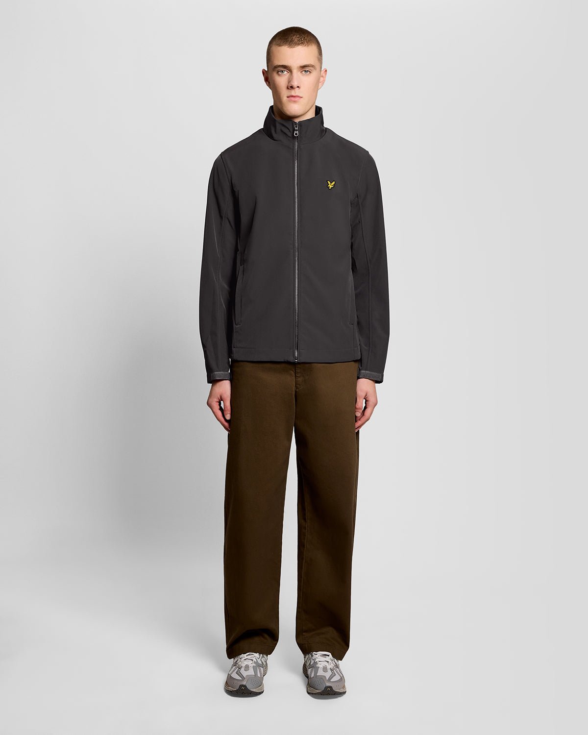 Lyle & Scott Mens Mesh-Back Softshell Jacket | Gunmetal