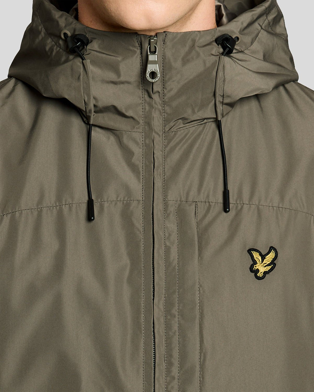 Lyle & Scott Mens Lightweight Hooded Jacket | Khaki Ash