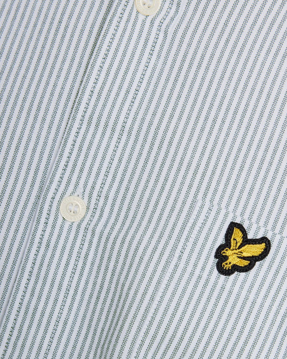 Lyle & Scott Mens Cotton Stripe Oxford Shirt | Everglade
