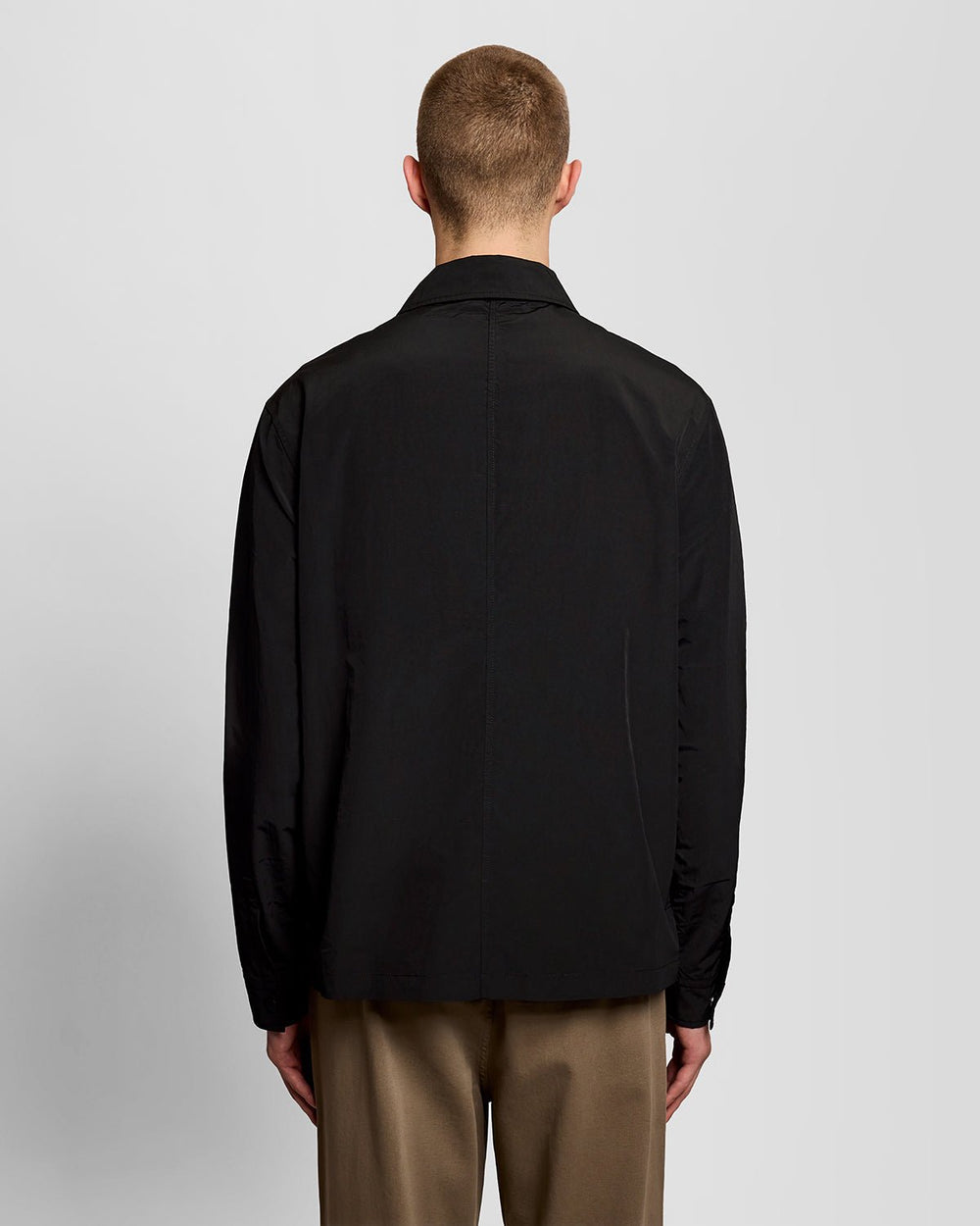 Lyle & Scott Mens Lightweight Utility Pocket Overshirt | Jet Black