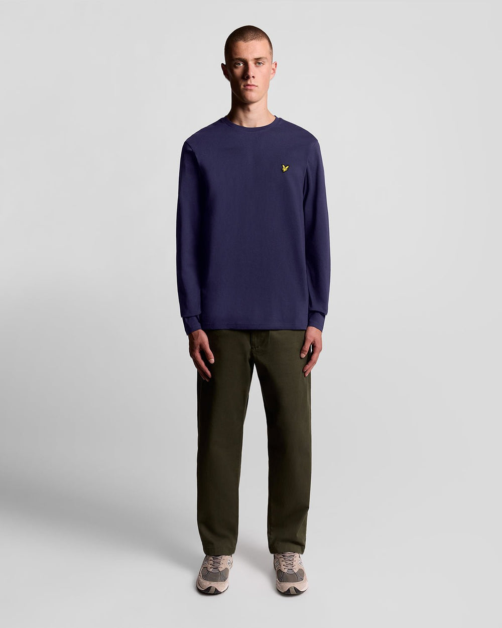Lyle & Scott Mens Long Sleeve Cotton T-Shirt | Navy