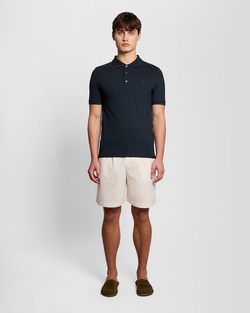 Lyle & Scott Mens Superfine Cotton Polo Shirt | Dark Navy