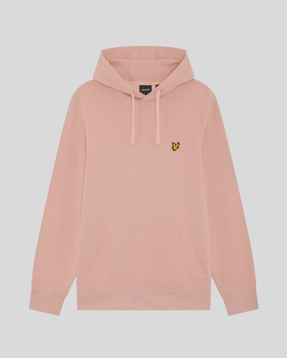 Lyle & Scott Mens Loopback Cotton Hoodie | Pink Grapefruit