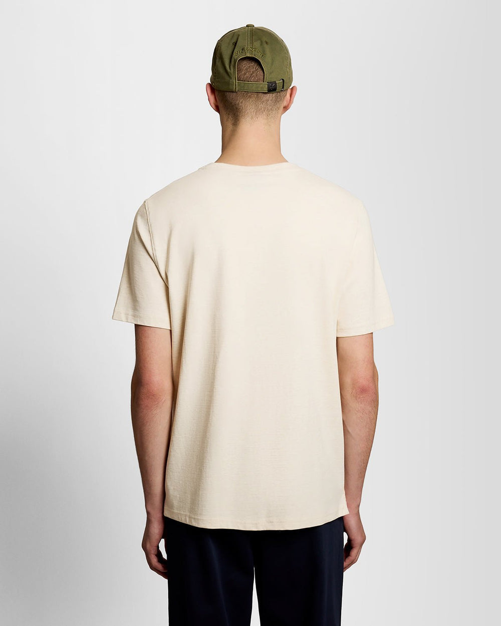 Lyle & Scott Mens Linen Blend Raglan T-Shirt | Ice Cream