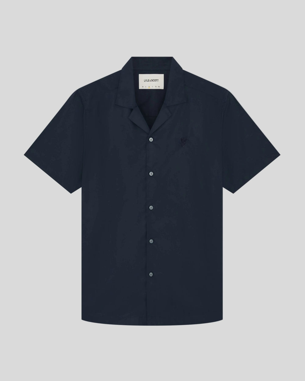 Lyle & Scott Mens Revere Collar Poplin Shirt | Carbon