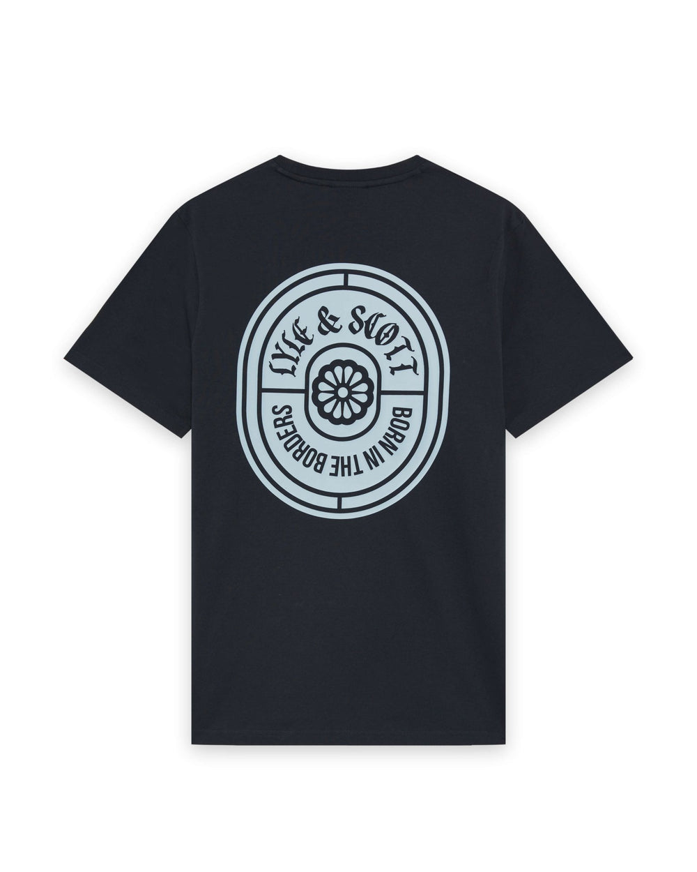 Lyle & Scott Mens Borders Label Graphic T-shirt | Dark Navy