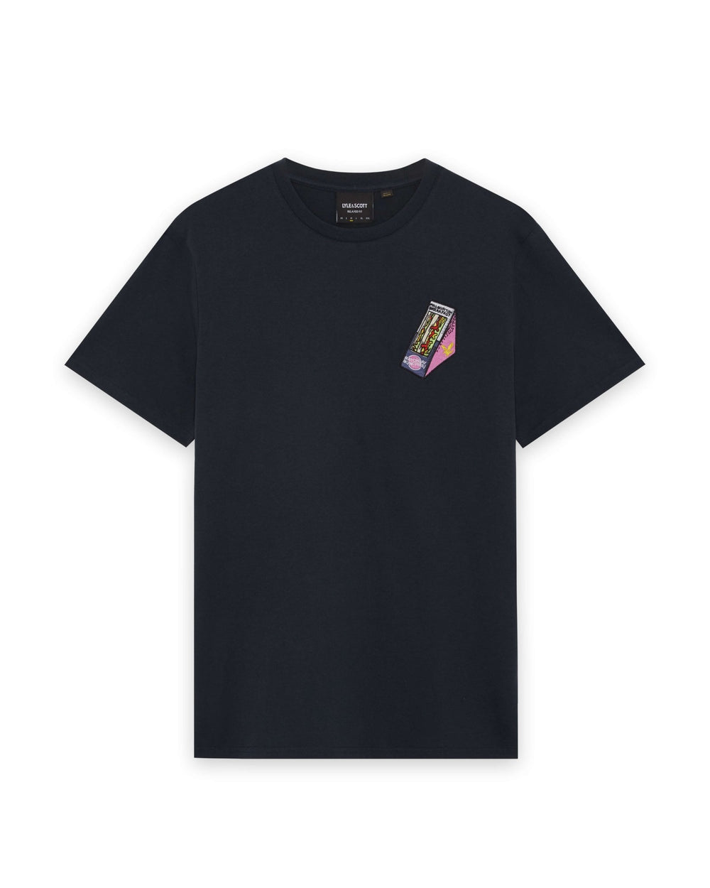 Lyle & Scott Mens Supermarket Embroidered T-shirt | Dark Navy