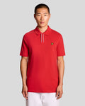 Lyle & Scott Mens Placket Tipped Polo Shirt | Cherry Red