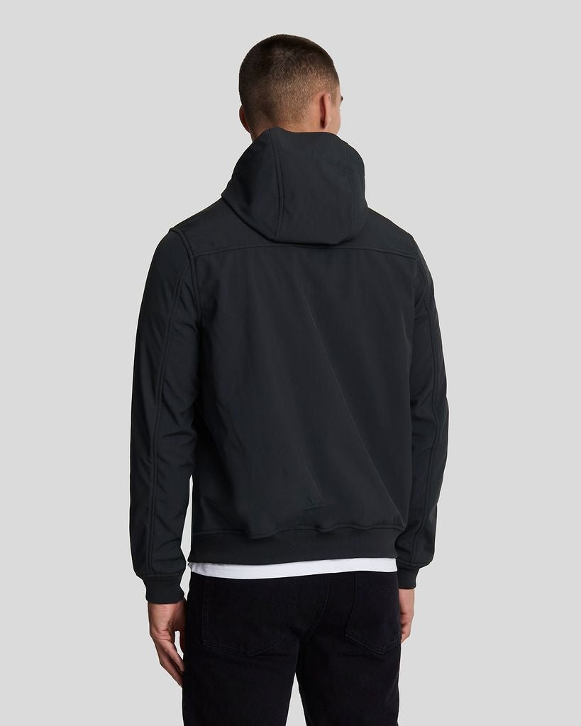 Lyle & Scott Mens Water Resistant Stretch Shell Jacket | Jet Black