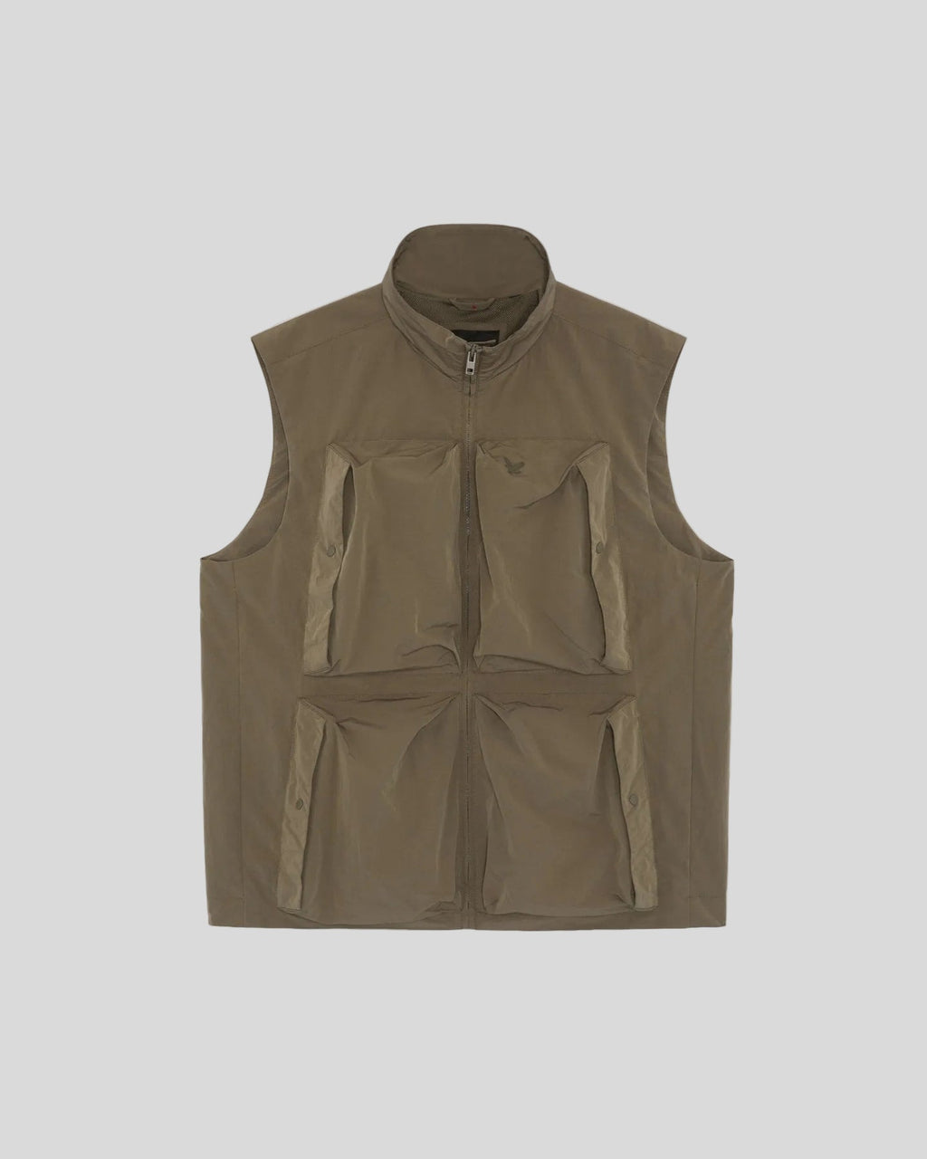 Lyle & Scott Mens Lightweight Ripstop Gilet | Khaki Ash