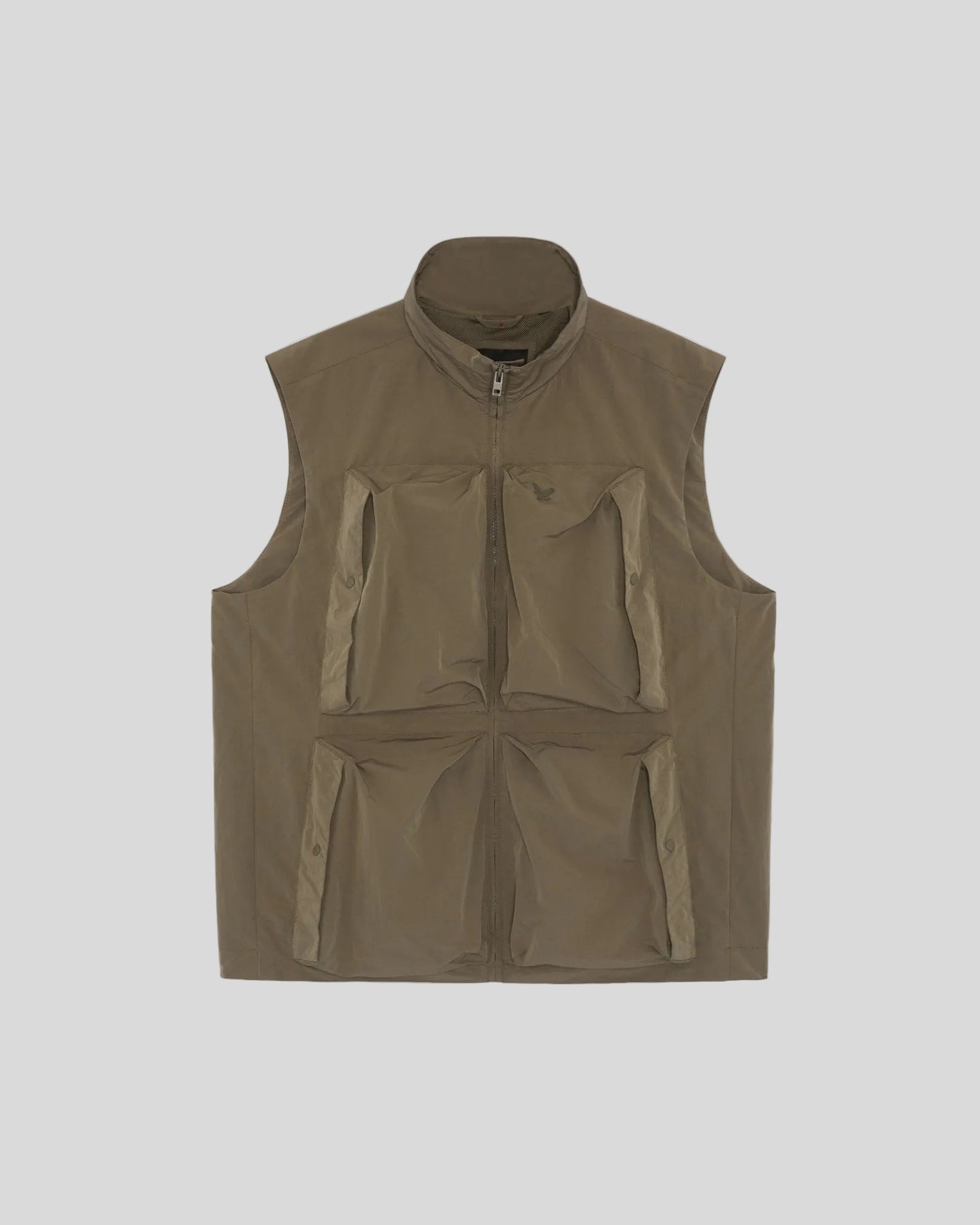 Lyle & Scott Mens Lightweight Ripstop Gilet | Khaki Ash