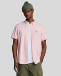 Lyle & Scott Mens Short Sleeve Oxford Shirt | Light Pink